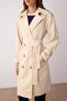 Taş Oversize Geniş Kesim Kemerli  Trençkot TWOSS21TR0005 - 3