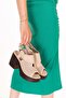 Women's Genuine Leather Platform Heeled Stylish Sandals Msa.56 Beige - 6