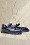 Black Patent Leather Thick Soled Velcro Girls' Ballerina School Shoes