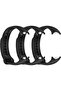 Xiaomi Mi Band 8 Mi Band 9 Mi Band 10 Compatible 3 Pack Silicone Cord Wristband with Metal Pin Black - 4