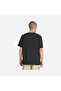 Graphic Slub Men's Black Round Neck T-Shirt - 2