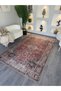 Mira Red 2102 Vintage Style Burgundy Woven Base Carpet - 4