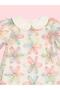 Girl's Baby Doll Collar Floral Embroidered Design Dress - 5