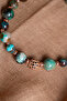 Certified Chrysocolla Hematite Zircon Apparatus Natural Stone Bracelet - 3