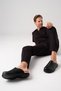 Black Classic Perforated Men's Sabo Slippers Orthopedic Hospital Doctor Nurse Slippers - 4