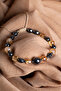 Certified Citrine Faceted Hematite Natural Stone Stair Closing Adjustable Bracelet - 2