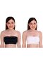 Women’s Padded Seamless Strapless Bandeau Tube Bra with Back Hook, Free Size, (Pack of 2) - 4