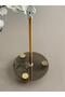 Gold Decorative Wooden Ball Footed Crystal Stone Smoked Glass Paper Towel Holder - 2