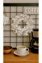 دائرة زخرفية متعددة الأغراض مع زهور صناعية بيضاء لتزيين الحائط والباب والمطبخ والطاولة