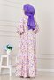 Lily Floral Dress-Purple - 5