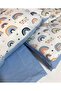 Cotton Kids 90x190 Montessori Pillow Sheet Quilt Set Rainbow Blue - 6