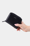 2822 Genuine Leather Horizontal Snap Fastener Women's Wallet Arsel Black