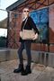 Women's Water Resistant Crinkle Fabric Multi-Compartment Adjustable Beige Cross Strap Shoulder Bag - 3