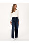 Navy Blue Waist Flare Fit Jean Trousers 50307819-Vr033 - 3