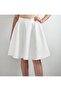 Women's White Six-Piece A-Line Skirt - 4