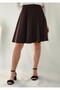 Brown Six Pieces Woven Bell Skirt - 4