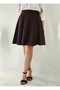 Brown Six Pieces Woven Bell Skirt
