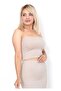 Women's Mink Ribbed Strapless Crop Bustier Casual & Stylish Top Stretchy Fabric - 5