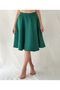 Women's Green Six Pieces Woven Bottom Bell Skirt - 4