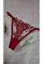 Red Floral Pattern Lace Bralet Set (Bra&Tanga) - 8