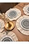 Ruffled Raw Linen American Service Round Supla 6 Pcs 40 cm - 7