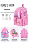 حقيبة مدرسية للأطفال متعددة الأقسام مع إكسسوارات على الطراز الكوري من Stitch Kawaii - 5