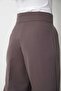 Women's Anthracite Pleated High Waist Button Closure Fabric Palazzo Pants - 5