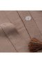 Hazar Double Duvet Set %100 Organic Cotton Satin Piece Paint Beige 200x220 Cm - 4