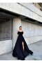 Alice Madonna Collar - Rope Strap and Slit Evening Dress - 3