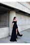 Alice Madonna Collar - Rope Strap and Slit Evening Dress - 6