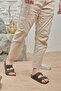 Men's Banded Leather Slippers 215020 - 3