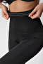 High Waist Firming and Gathering Black Corset Leggings - 3