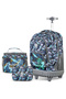 18" Set of 3 Trolley Backpack w/ Lunch Bag and Pencil Case-T Rex