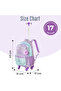 4-wheel Trolley 17" School Bag Set of 3 w/ Lunch Bag and Pencil Pouch - Love Purple - 9