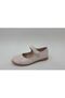 Girl's Buttoned Powder Patent Leather Orthopedic Ballerina Shoes