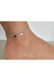 Women's Anklet in Steel Tarnish Silver