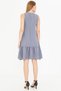 Women's Gray Sleeveless Skirt Ruffle Dress Arm-18y001156 - 5