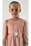 Long Sleeve Layered Tulle Skirt Evening Dress - 3