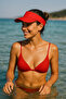 Red Visor Hill Outdoor Hat with Extension - Sunscreen Stylish Headgear Spk13 - 3