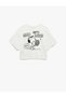 Snoopy Licensed Crew Neck Short Sleeve Printed Back Crop T-Shirt - 7
