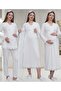 4 Piece Maternity Set Dressing Gown-Nightgown-Pajama Set 75% Cotton, 25% Viscose