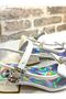 Princess Transparent Glass Look Stone Heel Shoes - 4