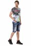 Ct684 eagle patterned skull colorful t-shirt - 4