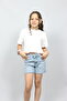 Girls' Denim Shorts Denim Fabric Wrinkle Detailed Jeans