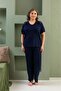 Bamboo Fabric Plus Size Women's Lace Short Sleeve Pajama Set – Soft, Breathable,Laci - 5