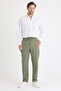 Men's Side Pockets, Elastic Waist, Lace-Up Belt, Relaxed Fit, Comfortable Cut Cool Fabric Trousers - 6