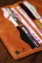 Genuine Leather Handmade Long Wallet with Phone Compartment Men Women Vintage Wallet - 6
