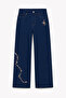 Embroidered Denim Pants
