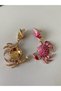 Decorated Engec Model Enamel Dangle Gold Pink Color Women's Earrings Lotus - 8