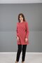 O-Neck Long Sleeve Blouse-Brick - 6